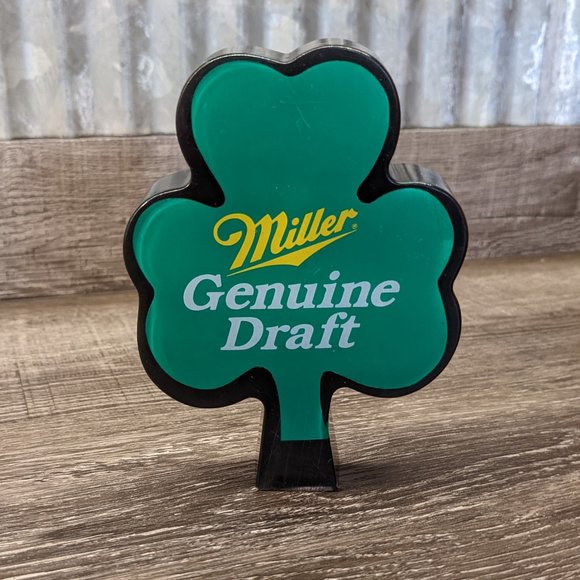 TAP - MILLER GENUINE DRAFT Beer Tap - Shamrock - Green - St. Patrick's Day!! ☘️ - Picture 1 of 8
